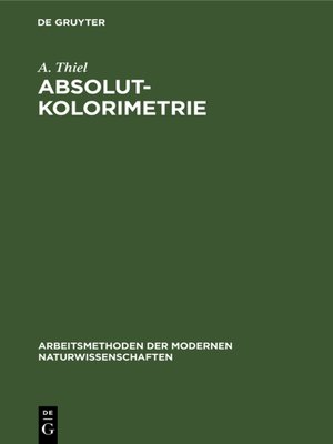 cover image of Absolutkolorimetrie
